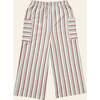 Stripe Mix Pocket Pants, Red/Blue Stripes - Pants - 3