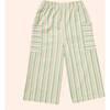 Stripe Mix Pocket Pants, Green Stripes - Pants - 3