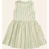 Stripe Mix Pocket Dress, Green Stripes - Dresses - 3