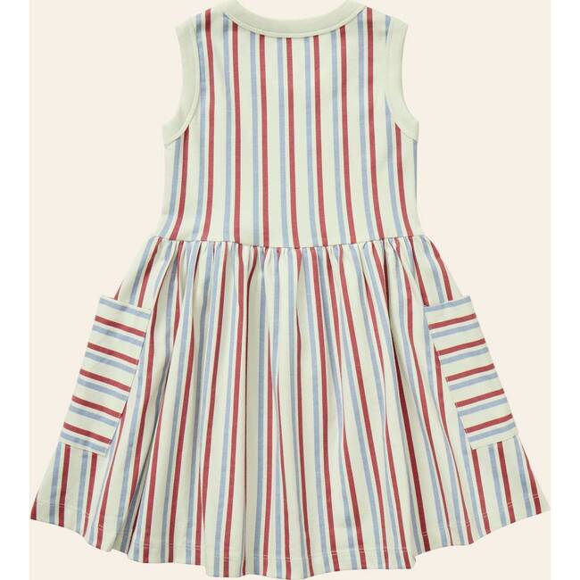 Stripe Mix Pocket Dress, Red/Blue Stripes - Dresses - 3