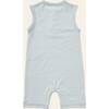 Printed Henley Romper, Stripes - Rompers - 3