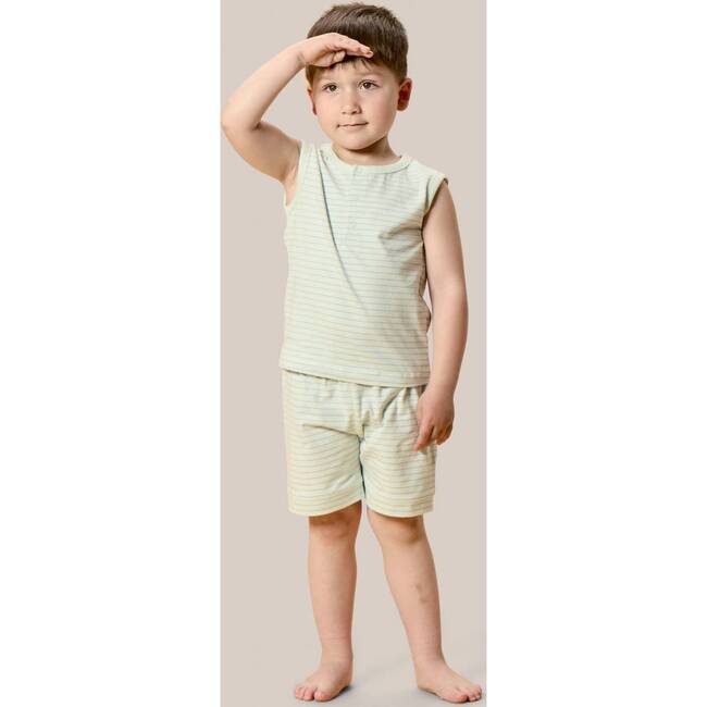 Henley Tank Set, Green Stripes - Mixed Apparel Set - 2