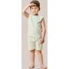 Henley Tank Set, Green Stripes - Mixed Apparel Set - 2