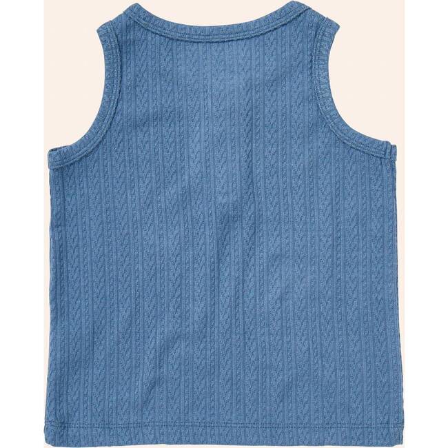Henley Tank Top, Navy - Tank Tops - 3