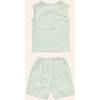 Henley Tank Set, Green Stripes - Mixed Apparel Set - 3