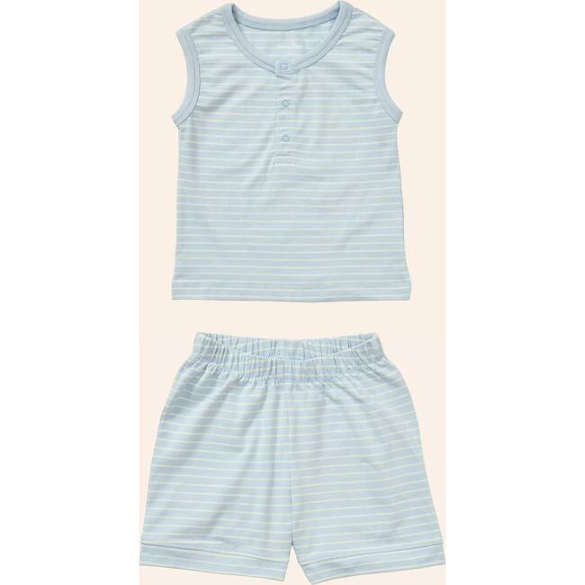Henley Tank Set, Blue Stripes