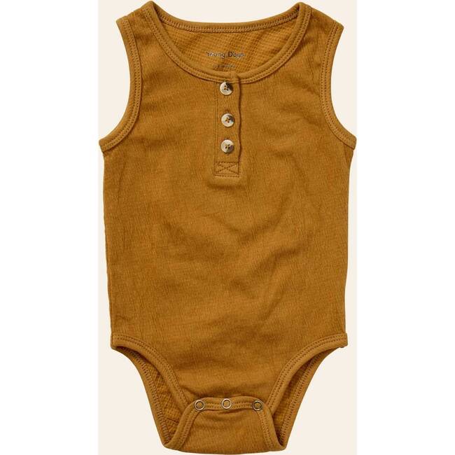 Henley Tank Onesie, Orange