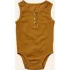 Henley Tank Onesie, Orange - Onesies - 1 - thumbnail