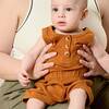 Henley Tank Onesie, Orange - Onesies - 2