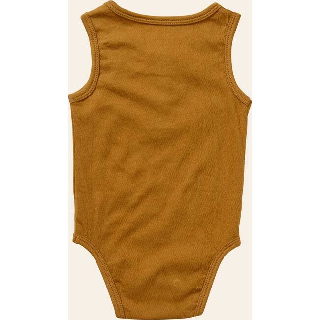 Henley Tank Onesie, Orange - Onesies - 3