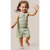 Henley Tank Onesie, Green - Onesies - 2