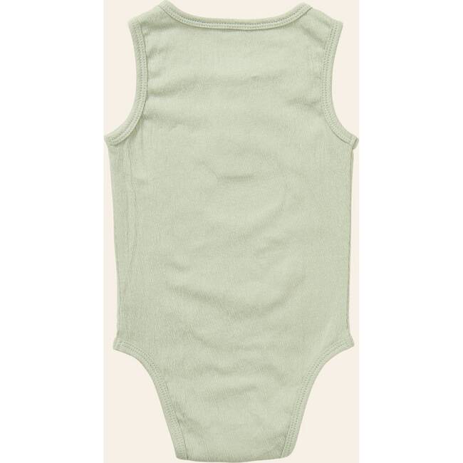 Henley Tank Onesie, Green - Onesies - 3
