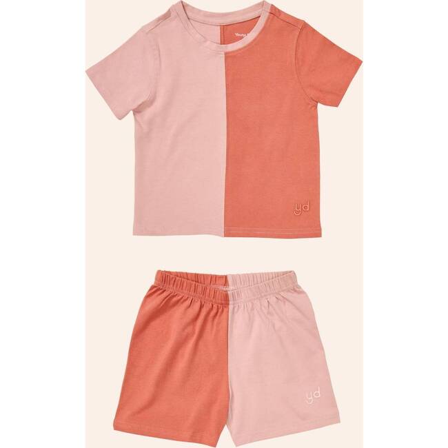 Colorblocked T-Shirt Set, Pink