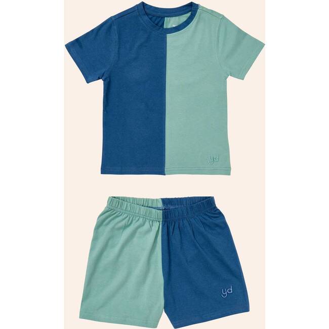 Colorblocked T-Shirt Set, Green