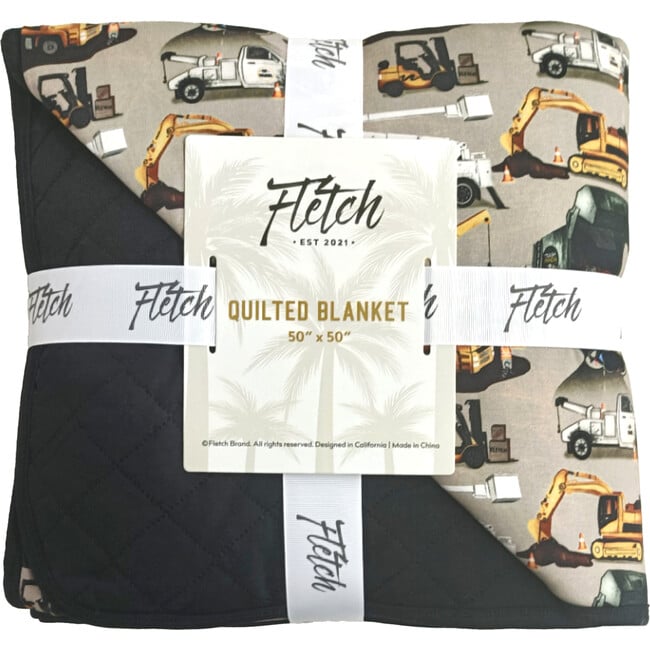 Work Hard, Play Hard Quilted Blanket