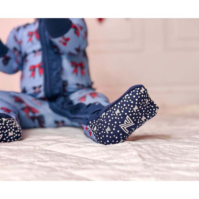 America the Bowtiful Ruffle Footie Snoozer - Footie Pajamas - 4