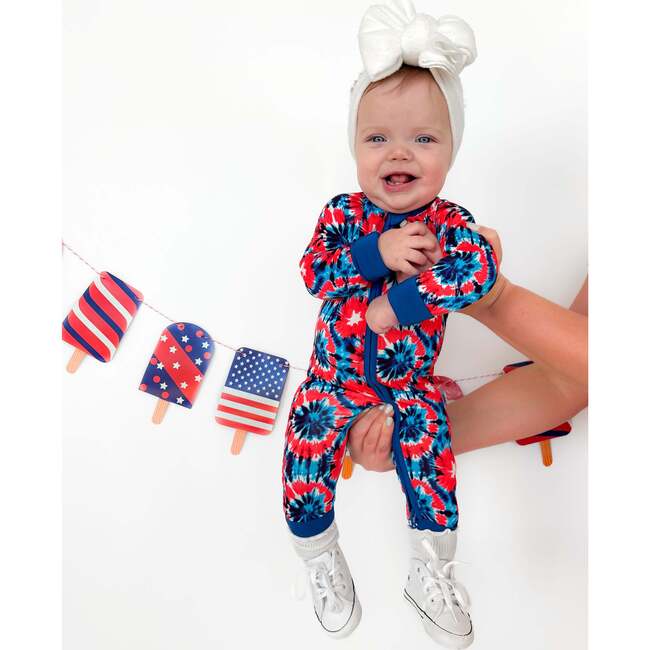 Star Spangled Swirl Snoozer - Footie Pajamas - 3