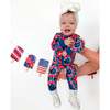Star Spangled Swirl Snoozer - Footie Pajamas - 3