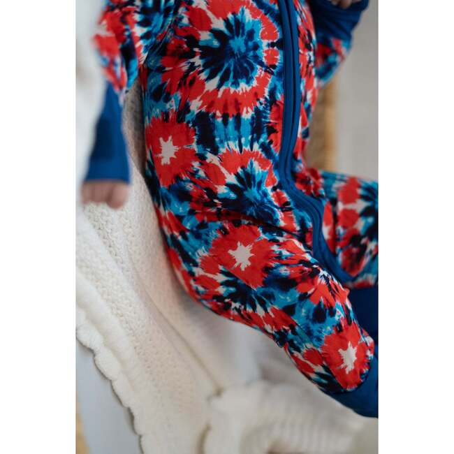 Star Spangled Swirl Snoozer - Footie Pajamas - 4