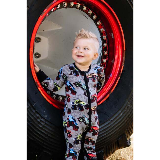 Monster Jams Snoozer - Footie Pajamas - 3
