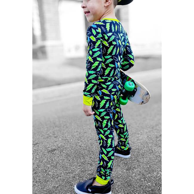 Electric Glow- Glow in the Dark- 2 Piece Pajama Set - Pajamas - 6
