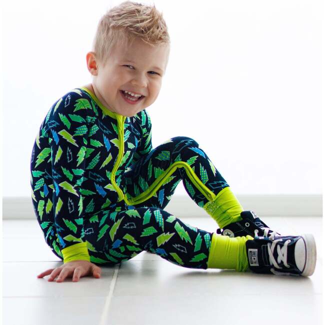Electric Glow- Glow in the Dark- Snoozer - Footie Pajamas - 4