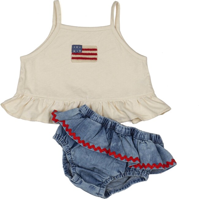 Ruffle Bloomer Set, American Flag
