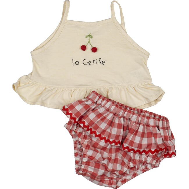 Ruffle Bloomer Set, La Cerise