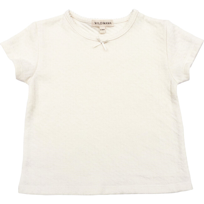 Pointelle S/S Top, Off White