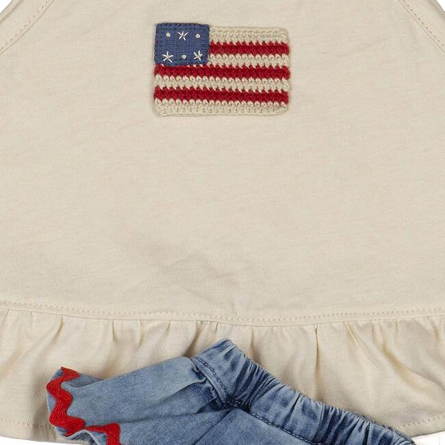 Ruffle Bloomer Set, American Flag - Mixed Apparel Set - 2