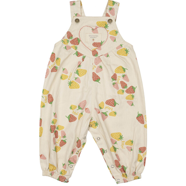 Heart Pocket Overalls, Strawberries
