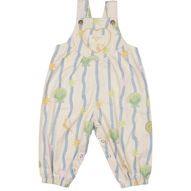 Heart Pocket Overalls, Seashell Swirl