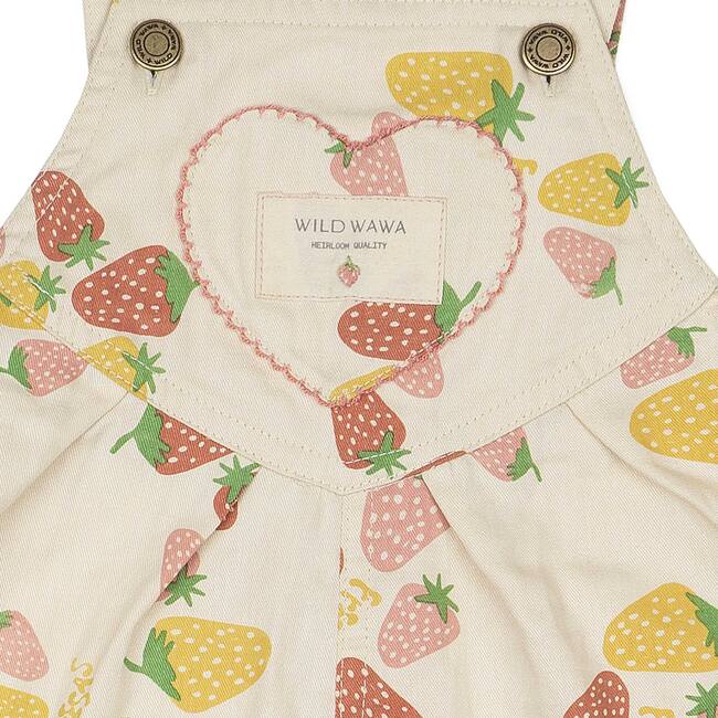 Heart Pocket Overalls, Strawberries - Overalls - 2