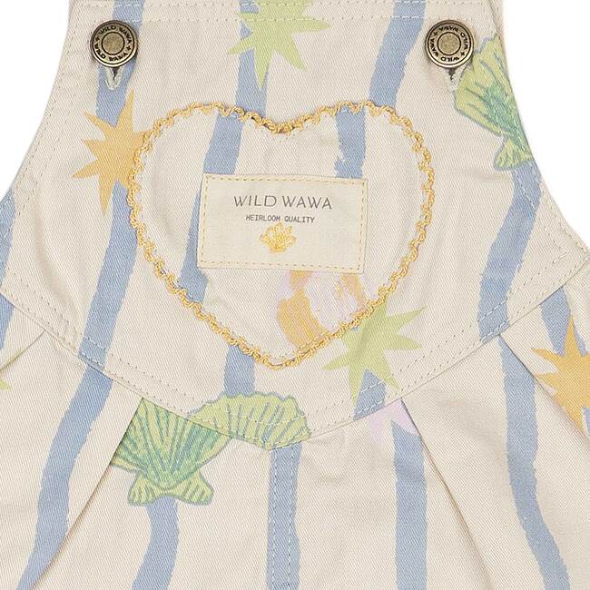 Heart Pocket Overalls, Seashell Swirl - Overalls - 2