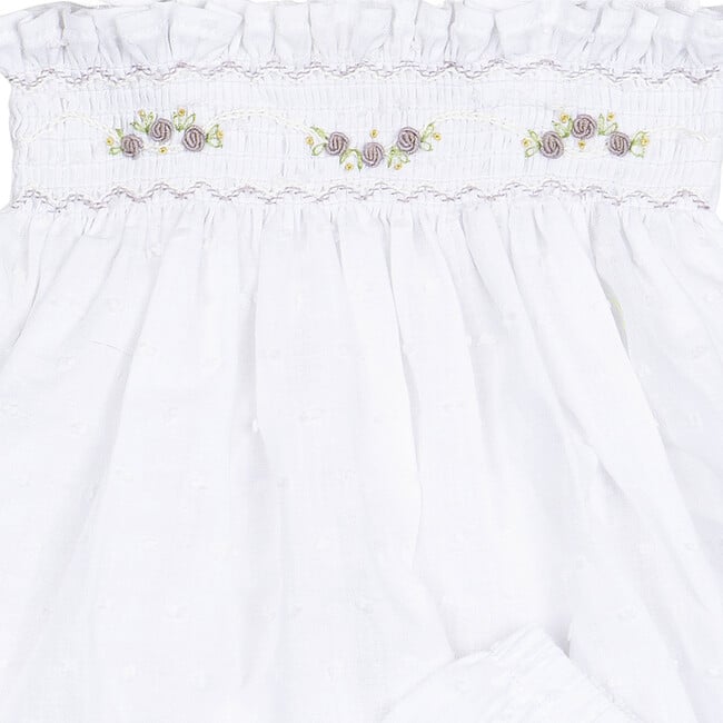 Flutter Smock Set, Ivory Swiss Dot - Mixed Apparel Set - 2