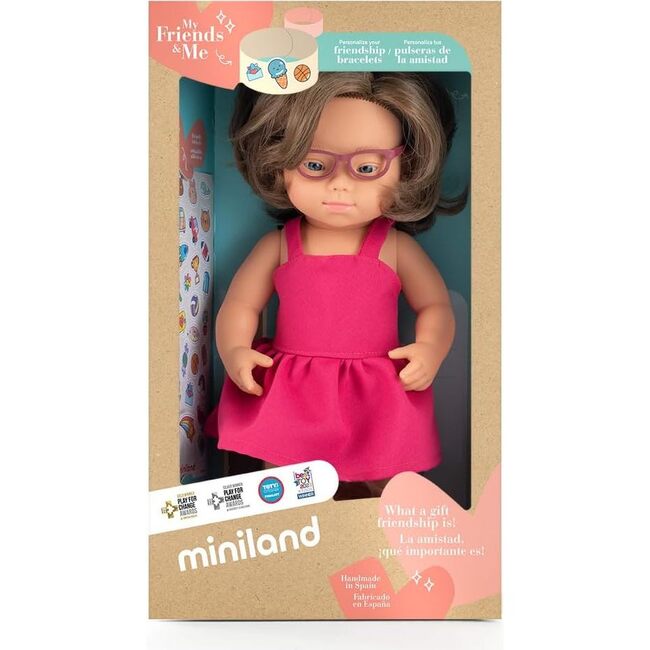 My Friends and Me Collection Brunette Baby Girl Doll with Down Syndrome and Glasses- 15" - Dolls - 5