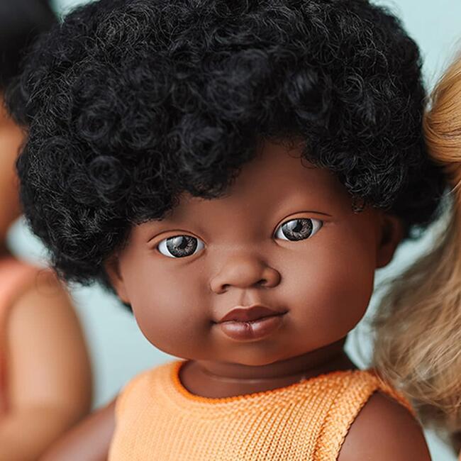 My Friends and Me Collection African Baby Girl Doll with Black Hair - 15" - Dolls - 5