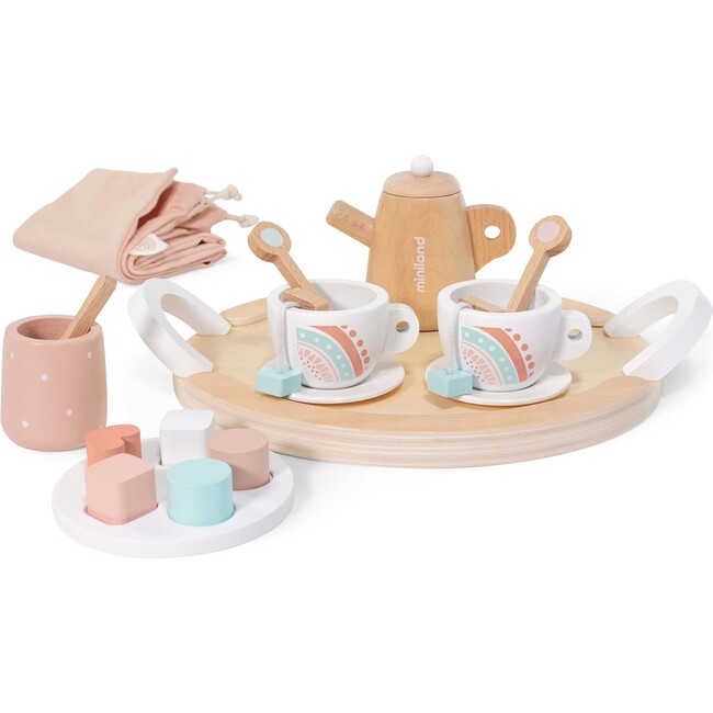 Wooden Tea Set Doll Accessory Play Set