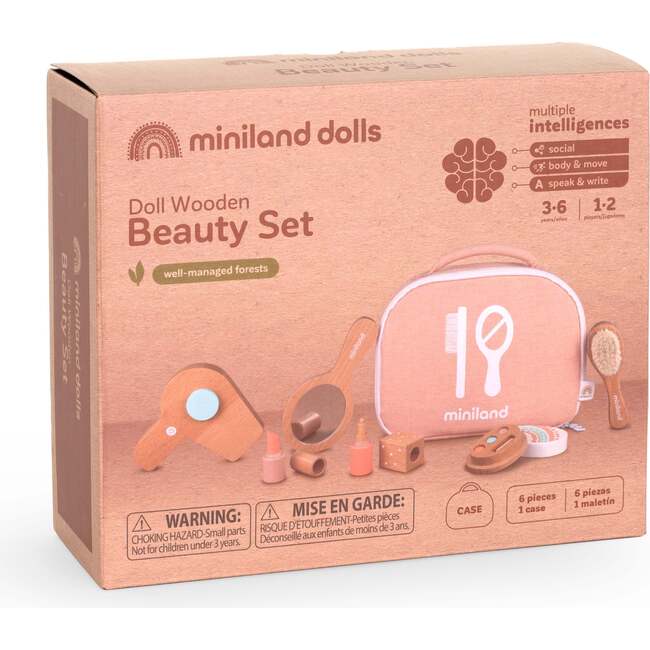 Wooden Beauty Set Doll Accessory Play Set - Doll Accessories - 2