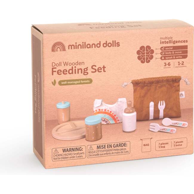 Wooden Feeding Set Doll Accessory Play Set - Doll Accessories - 2