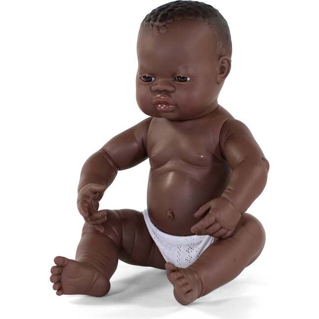 Newborn Baby Boy Doll - African - 15 3/4"