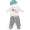 2 Piece Grey Pajama Set Outfit for 15 3/4" Baby Doll - Doll Accessories - 1 - thumbnail