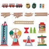 Teamson Kids Florida Amusement Park Wooden Activity Table with 6 Mini-Games - Play Tables - 5