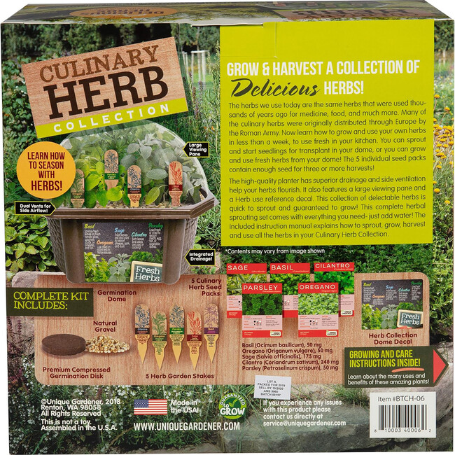 Unique Gardener: Culinary Herb Collection - Arts & Crafts - 3