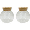 Glass Terrarium: 4" With Cork & 3 LEDs - 2 Pack - Arts & Crafts - 1 - thumbnail