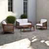 Teamson Home Outdoor Conversation Set with Cushion & Acacia Wood Frame - Outdoor Home - 7