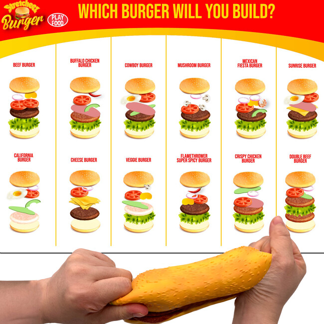 Stretcheez: Hamburger - 2 Pack - Play Food - 4