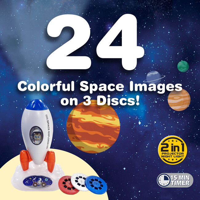 Playful Minds: Projector Night Light - Rocket - Play Kits - 3