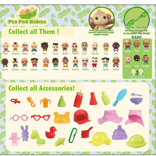 Pea Pod Babies: Collectible Mystery Surpise - 2 Pack - Dolls - 4