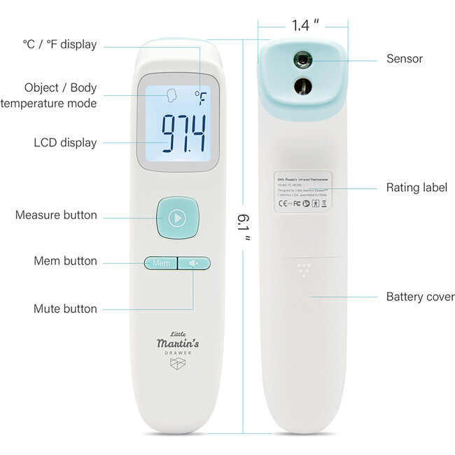 Non-Contact Forehead Infrared Thermometer - Blue - Other Accessories - 3